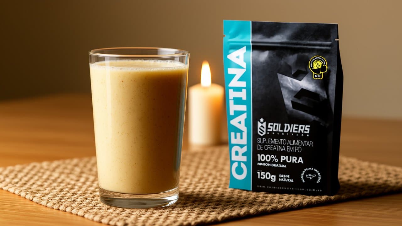 Shake de Banana e Creatina
