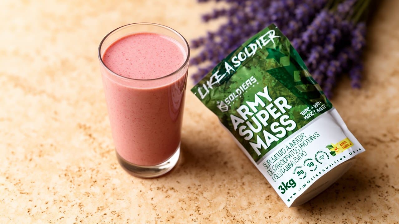 Smoothie Energético de Baunilha com Hipercalórico Army Super Mass