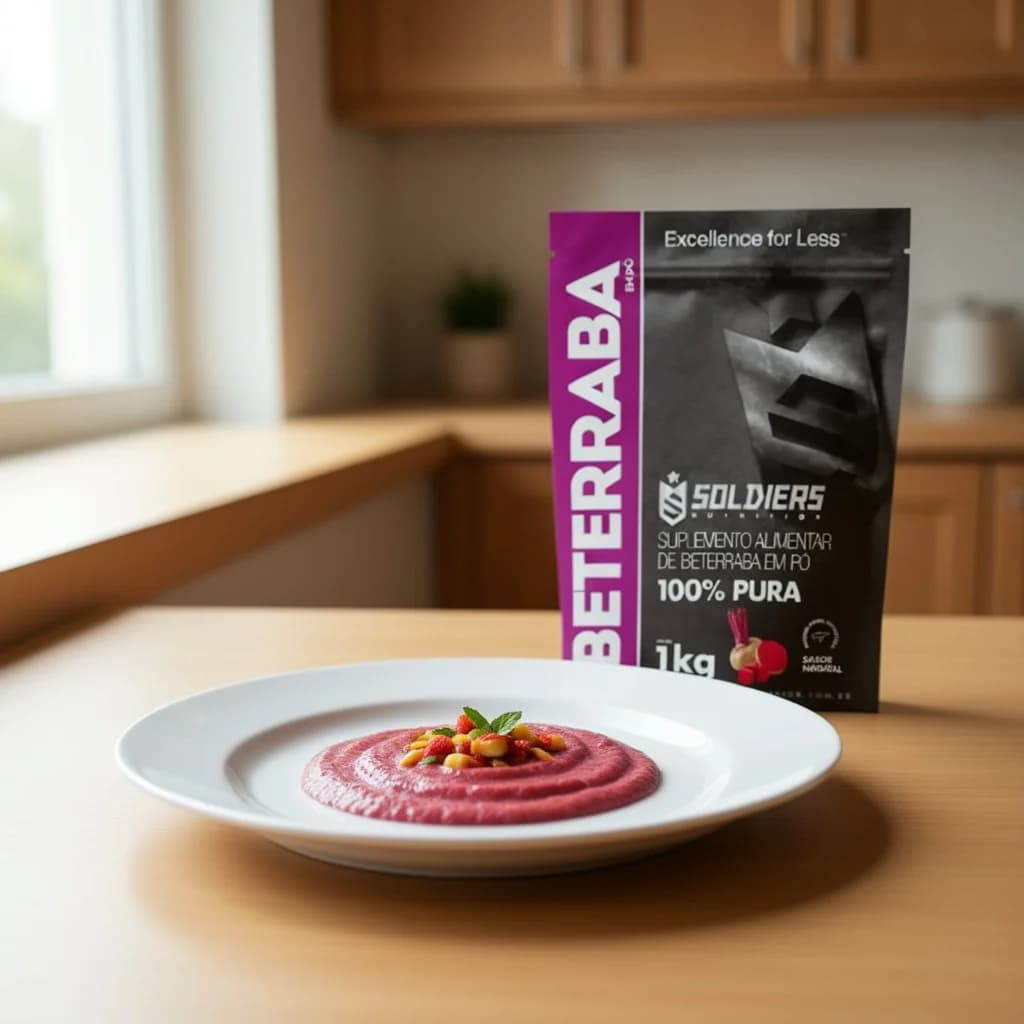 Smoothie Energético de Beterraba Em Pó, Aveia e Mel